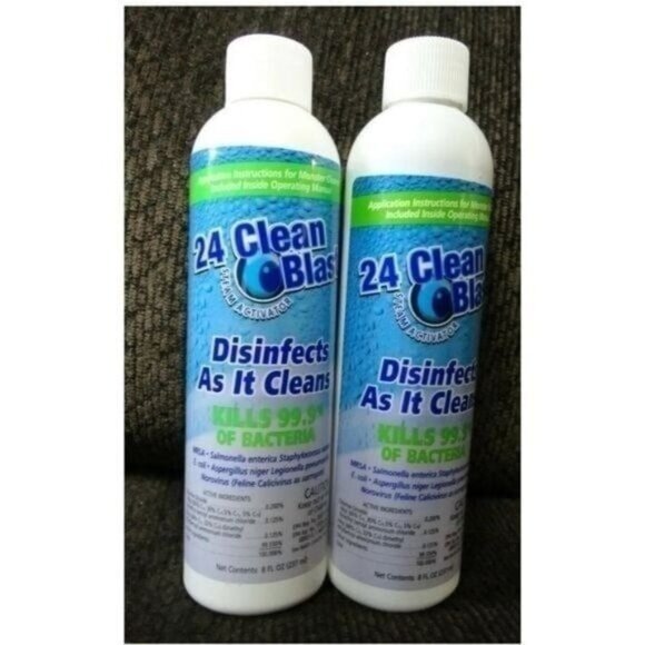 EUROFLEX 24 CLEAN BLAST STEAM ACTIVATOR DISINFECTS-SET OF 2 BOTTLES-NEW - Picture 1 of 3